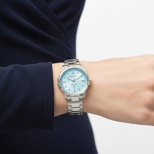 NWT Authentic Bulova Marine Star Quartz Blue Dial Women's Watch